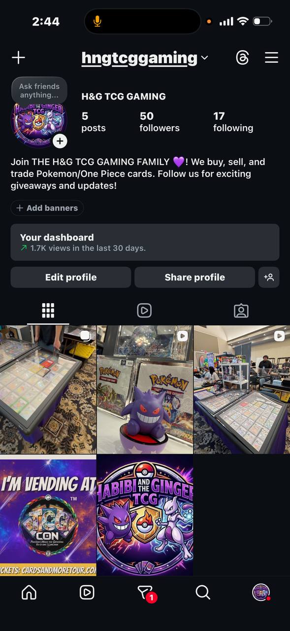 Habibi and the Ginger TCG booth at a card show